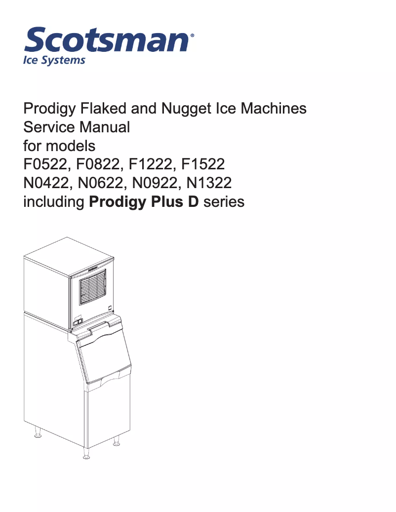 Página 1 del manual Manual de uso y mantenimiento Scotsman N0422A-1