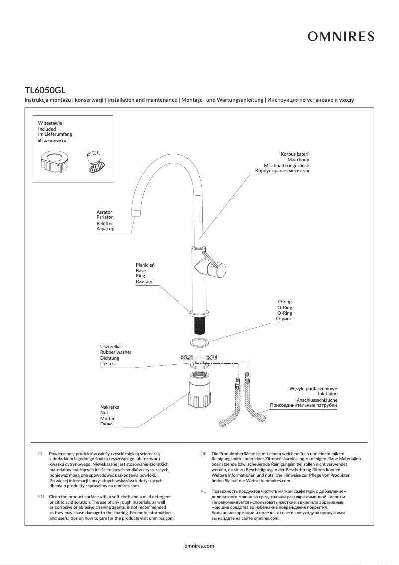 Imagen de la primera página del manual del dispositivo TL6050GL
