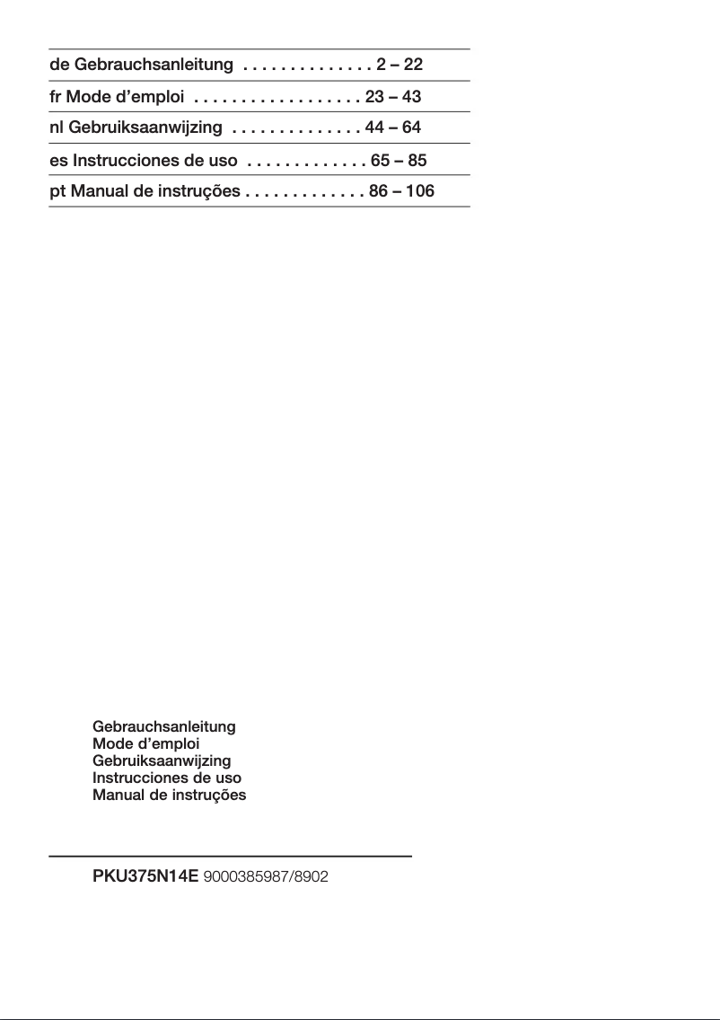 Page 1 de la notice Manuel utilisateur Bosch Domino PKU375N14E