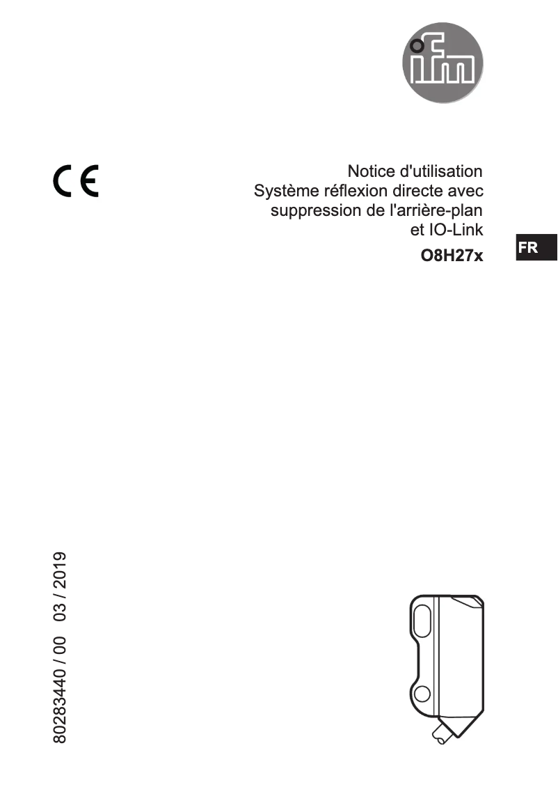Page n°1 - Manuel utilisateur IFM O8H272
