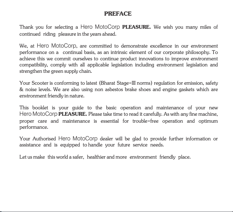 Page 1 de la notice Manuel utilisateur Hero Pleasure (2015)