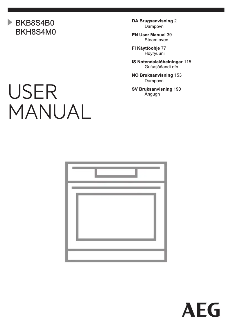 Image de la première page du manuel de l'appareil BKB8S4B0