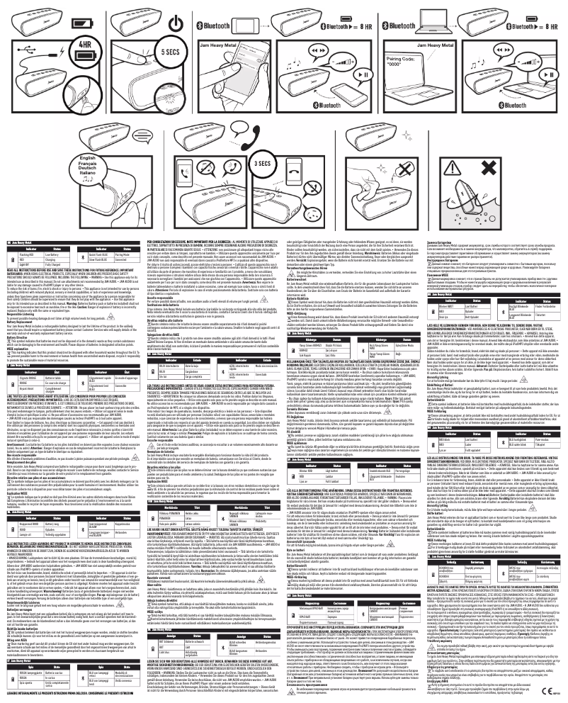 Page 1 de la notice Manuel utilisateur Jam Heavy Metal HX-P920