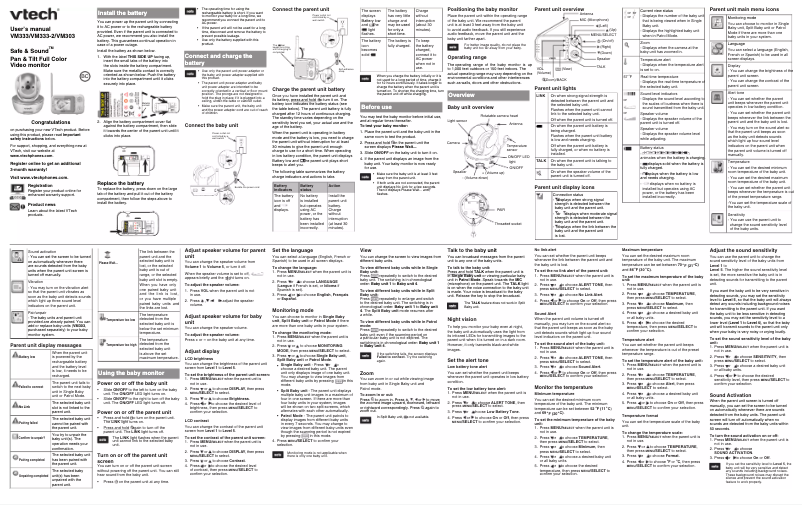 Página 1 del manual Manual de usuario Vtech VM333-2