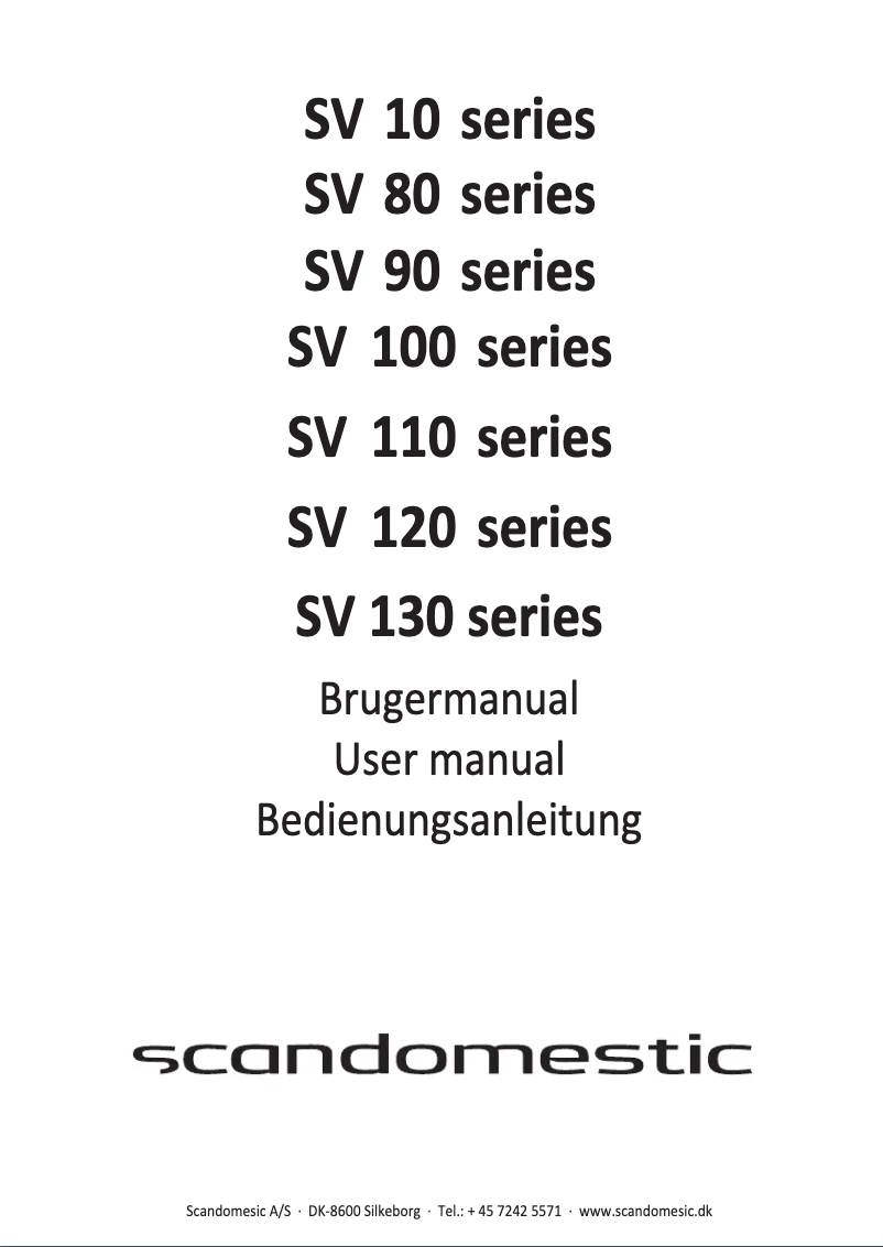 Page n°1 - Manuel utilisateur Scandomestic SV 124 X
