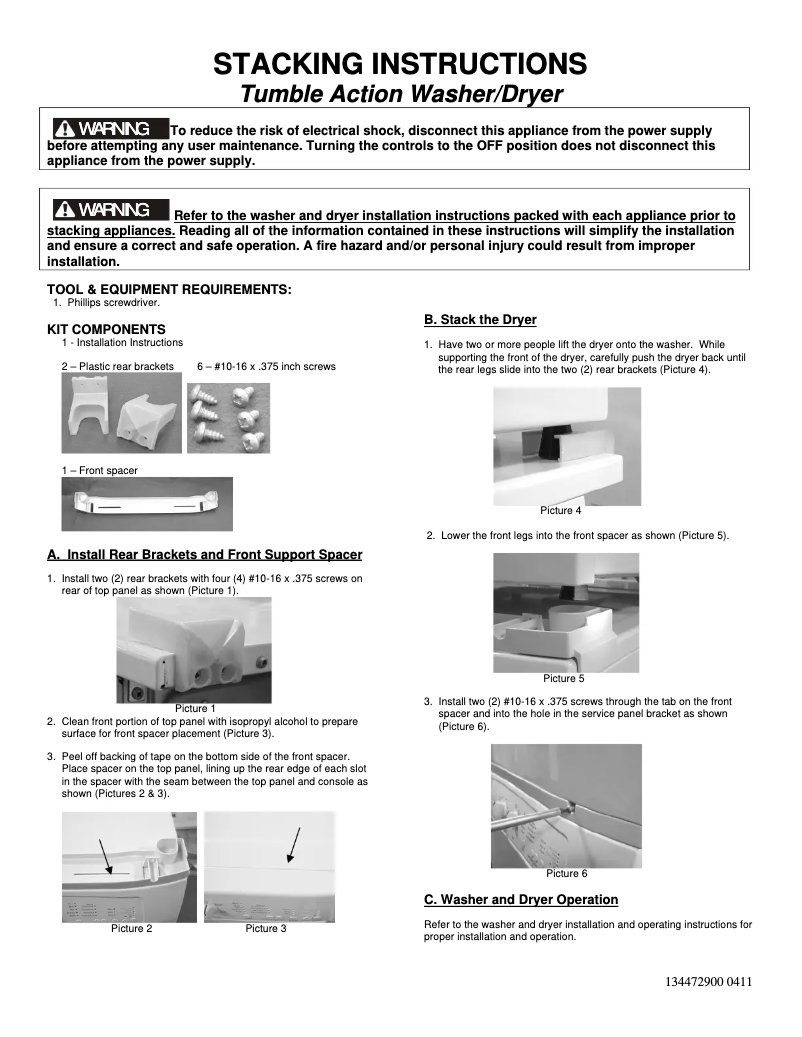 Página 1 del manual Manual de usuario GE STACKIT1WW