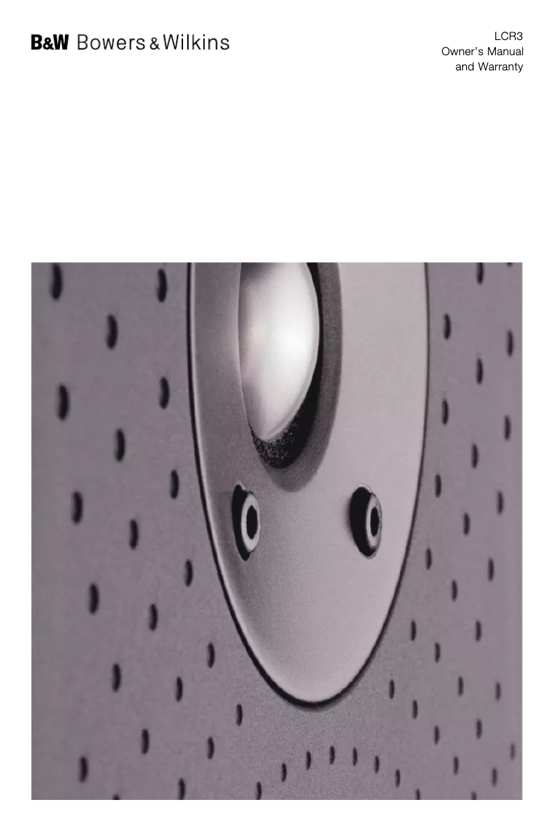 Página 1 del manual Manual de usuario Bowers & Wilkins LCR3
