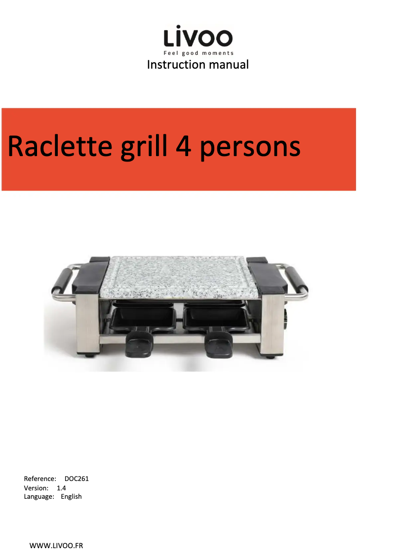 Image de la première page du manuel de l'appareil DOC261