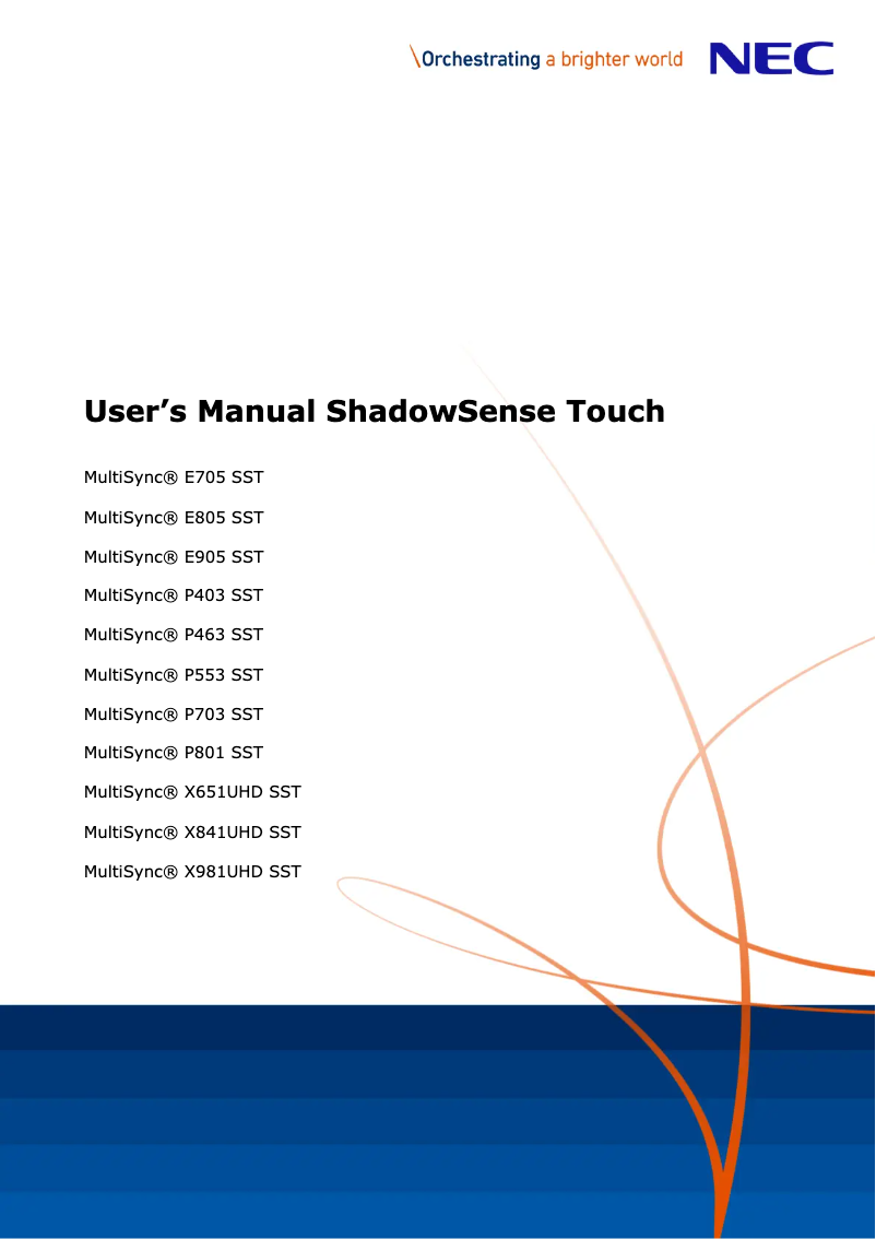 Página 1 del manual Manual de instrucciones NEC MultiSync P801 SST