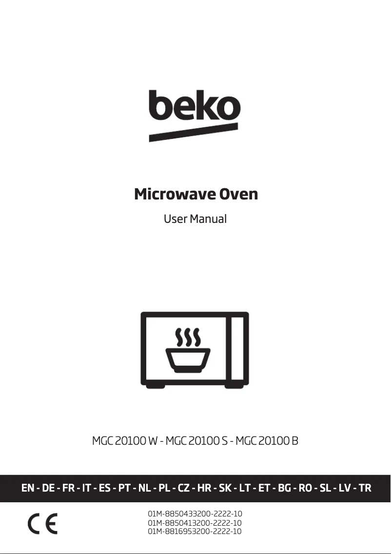 Page 1 de la notice Manuel utilisateur Beko MGC20100B