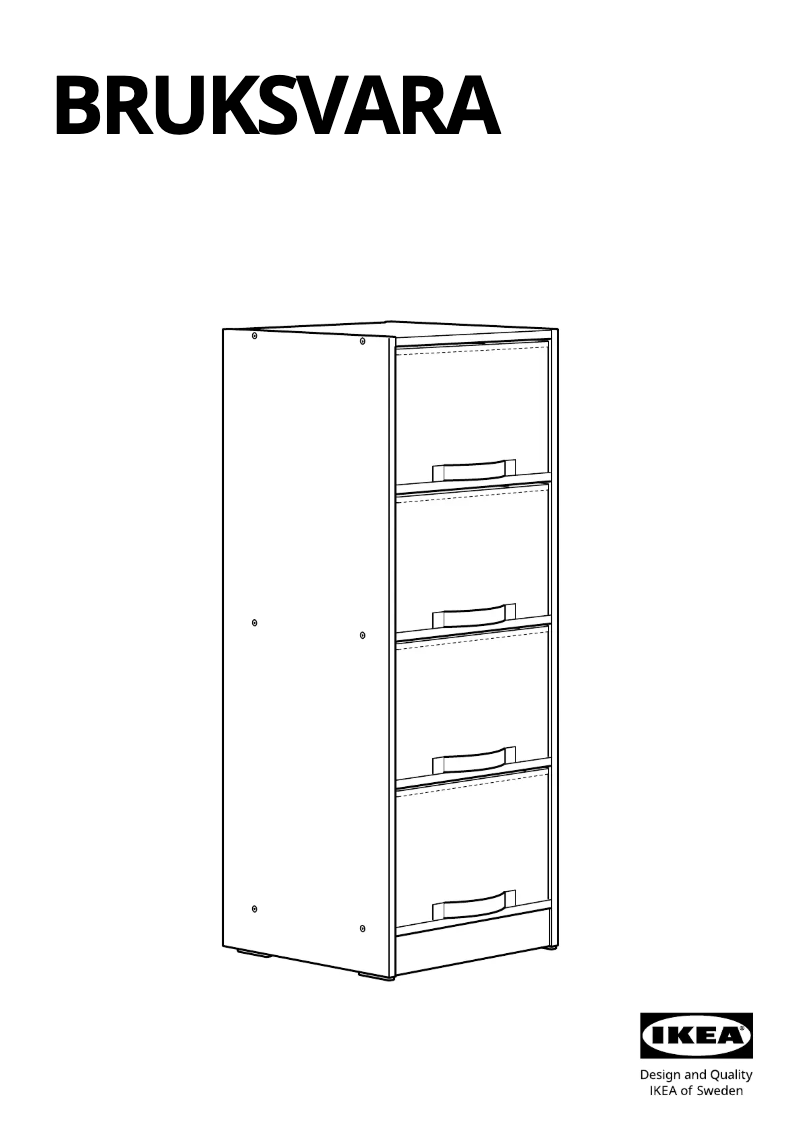 Imagen de la primera página del manual del dispositivo BRUKSVARA 305.598.26