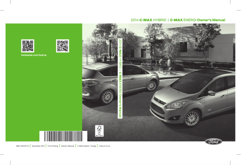 Image de la première page du manuel de l'appareil C-Max Energi (2014)