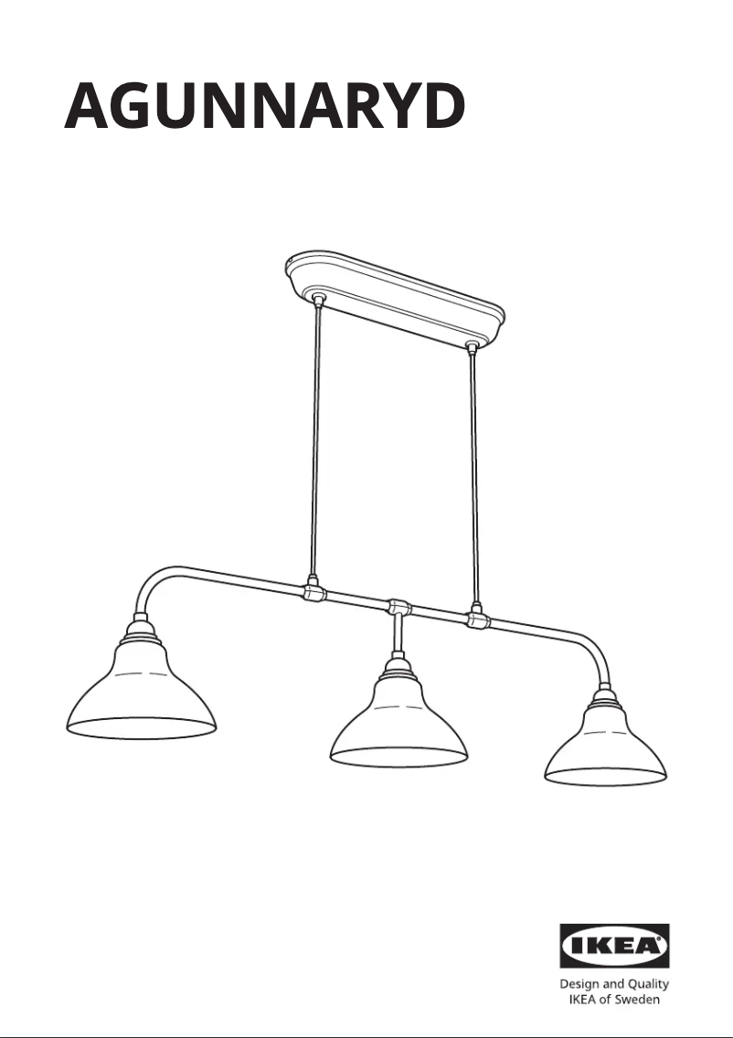 Page 1 de la notice Manuel utilisateur Ikea AGUNNARYD 103.647.83
