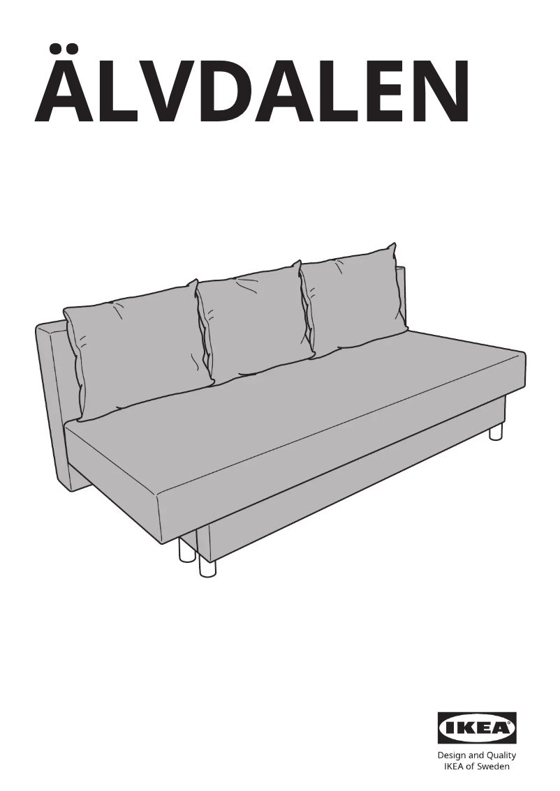 Page 1 de la notice Manuel utilisateur Ikea ÄLVDALEN 605.306.43