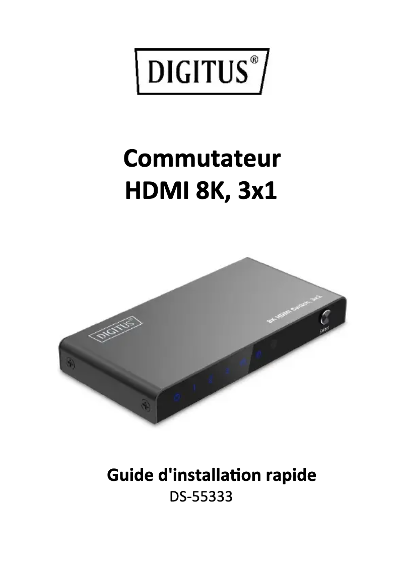 Page 1 de la notice Manuel utilisateur Digitus DS-55333