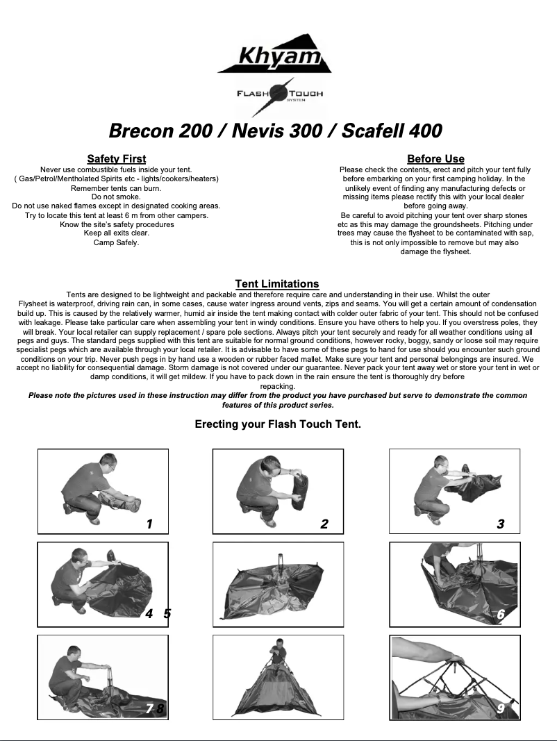 Page n°1 - Manuel utilisateur Khyam Nevis 300