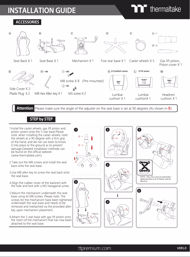 Page 1 de la notice Manuel utilisateur Thermaltake U Fit