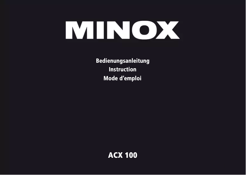 Page 1 de la notice Manuel utilisateur Minox ACX 100