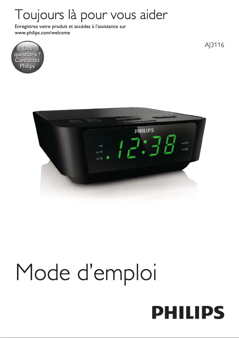 Image de la première page du manuel de l'appareil AJ3116M