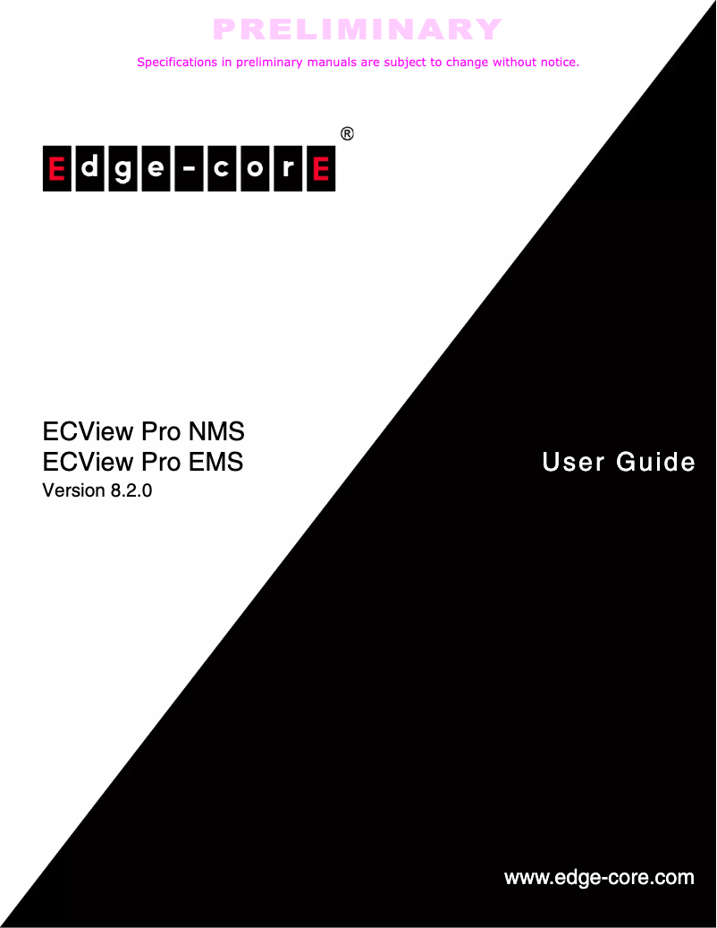 Page 1 de la notice Manuel utilisateur Edge-Core EC View Pro NMS 2000