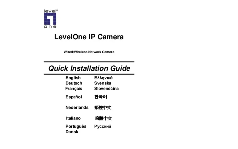 Page n°1 - Manuel utilisateur LevelOne FCS-3091