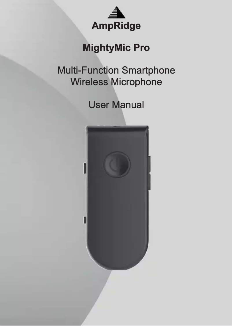 Image de la première page du manuel de l'appareil MightyMic Pro