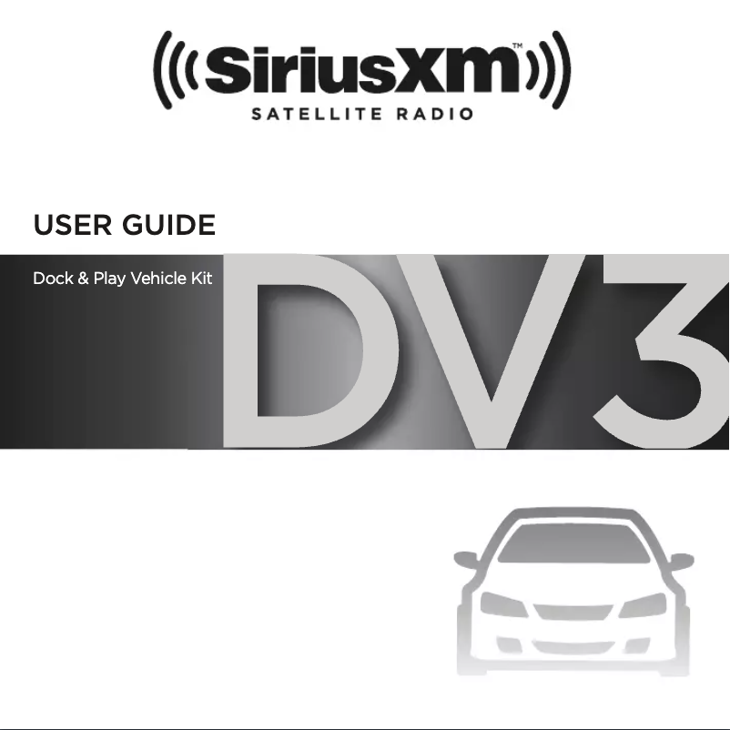 Page n°1 - Manuel utilisateur SiriusXM SXDV3
