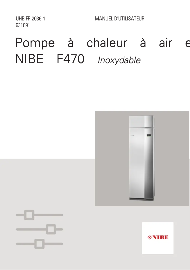 Page 1 de la notice Guide d'installation Nibe F470