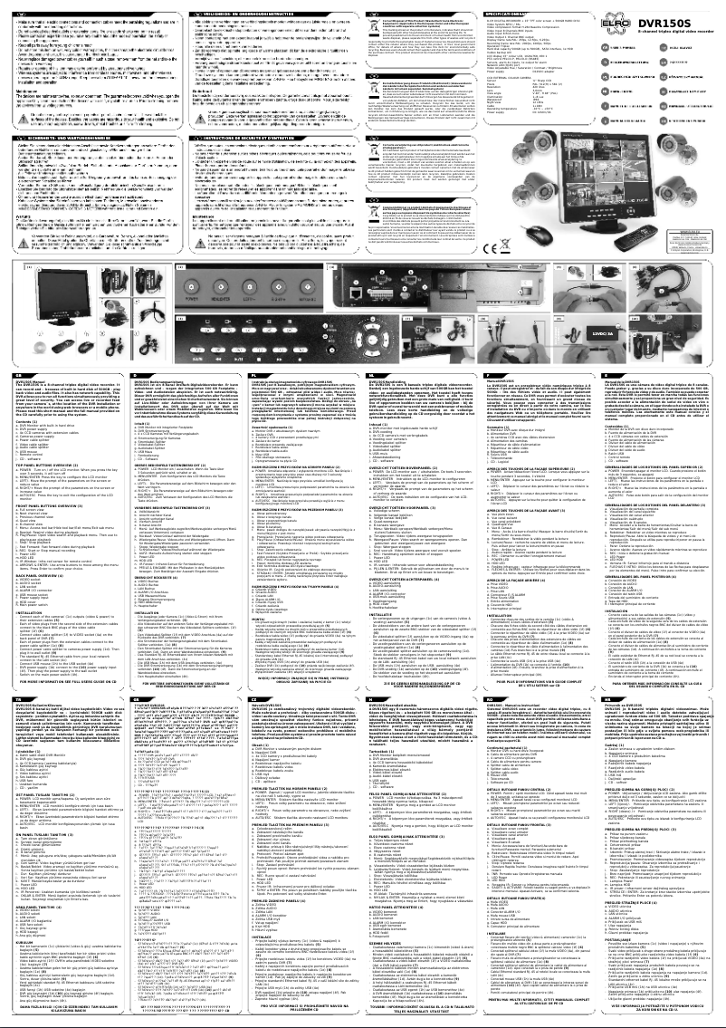 Página 1 del manual Manual de usuario Elro DVR150S