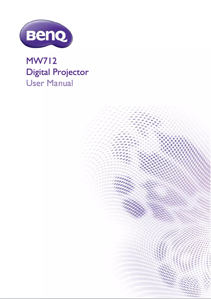 Page n°1 - Manuel utilisateur BenQ MW712