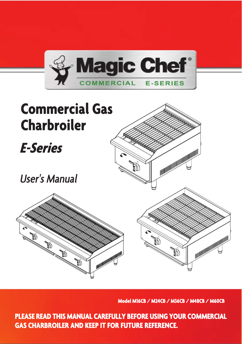 Page n°1 - Manuel utilisateur Magic Chef M36CB