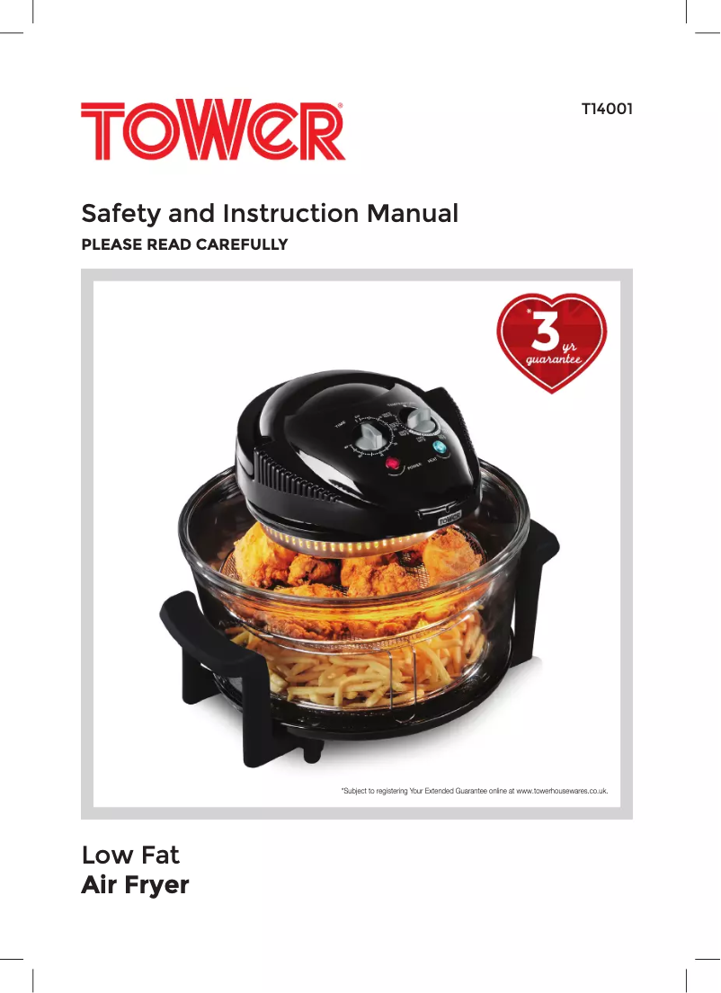 Image de la première page du manuel de l'appareil Low Fat Air Fryer T14001