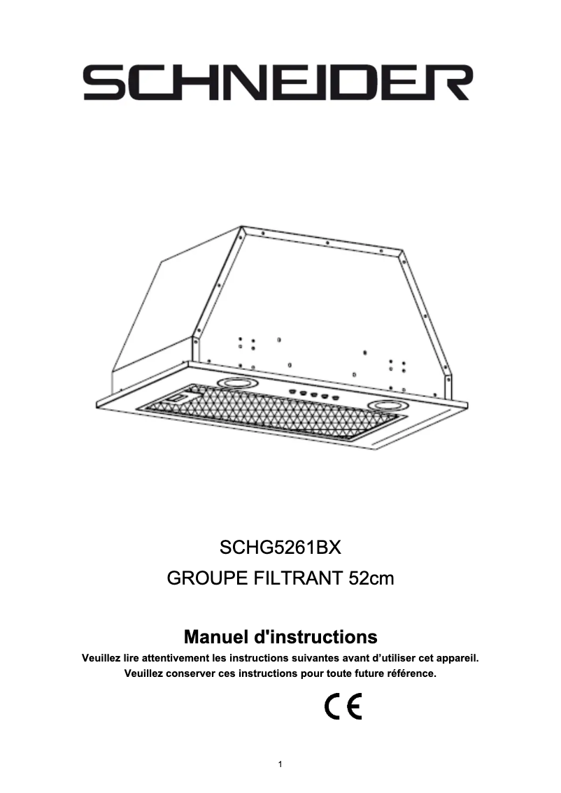 Página 1 del manual Manual de usuario Schneider SCHG5261BX