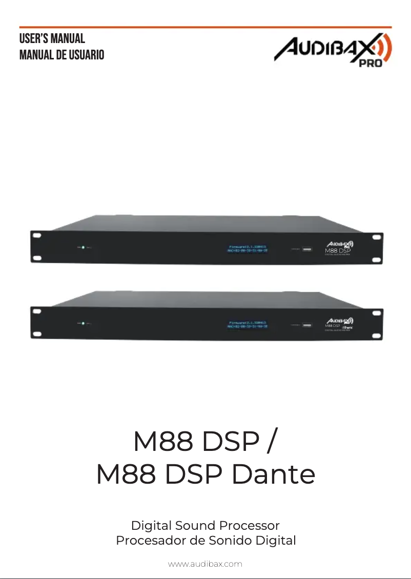 Page 1 de la notice Manuel utilisateur Audibax M88 DSP Dante
