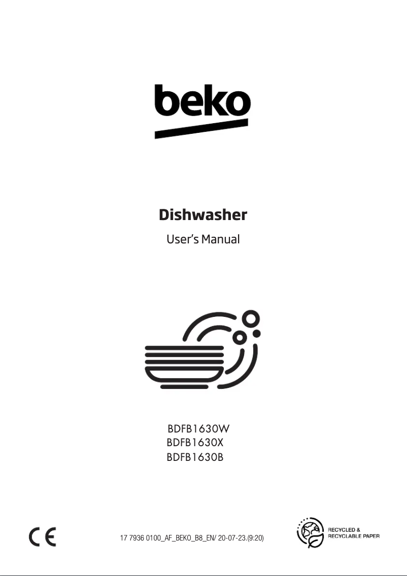 Page 1 de la notice Manuel utilisateur Beko BDFB1630