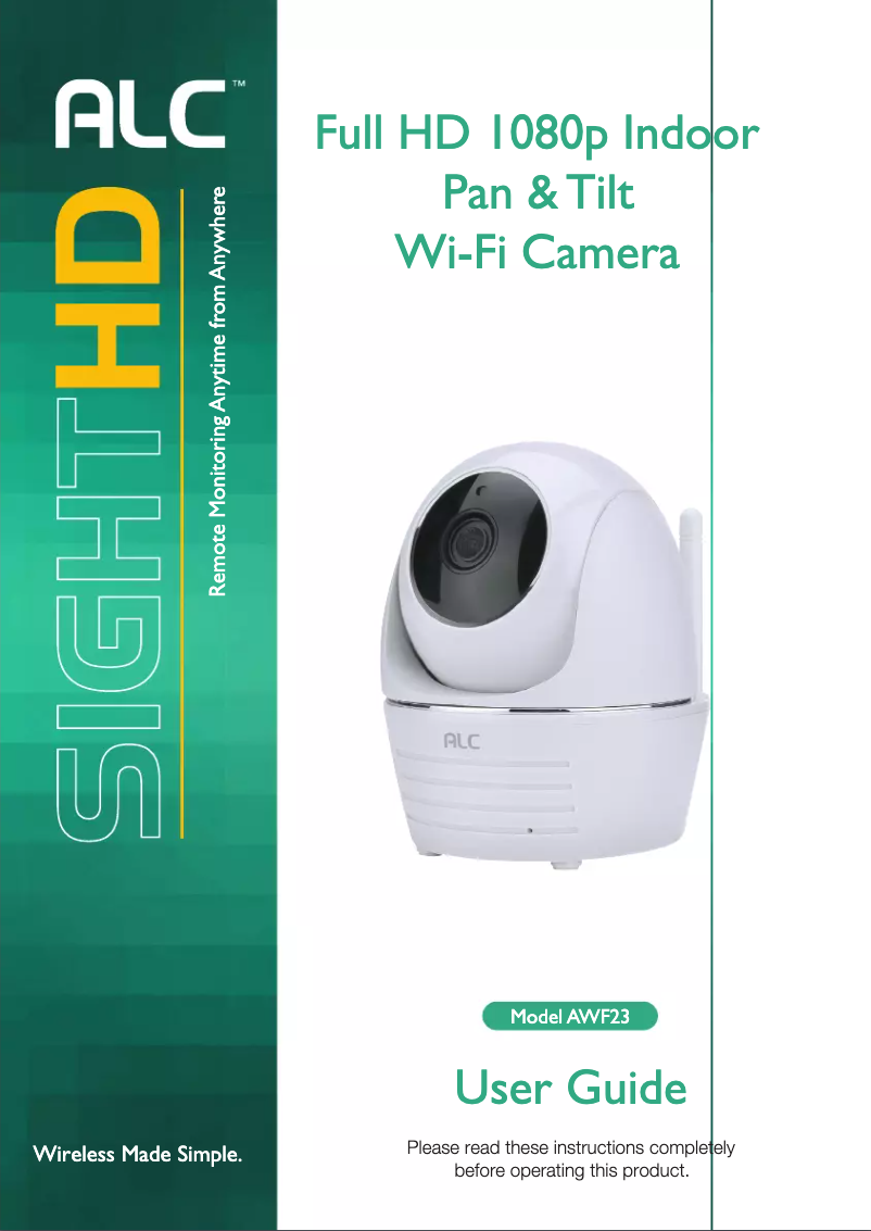 Image de la première page du manuel de l'appareil SightHD AWF23