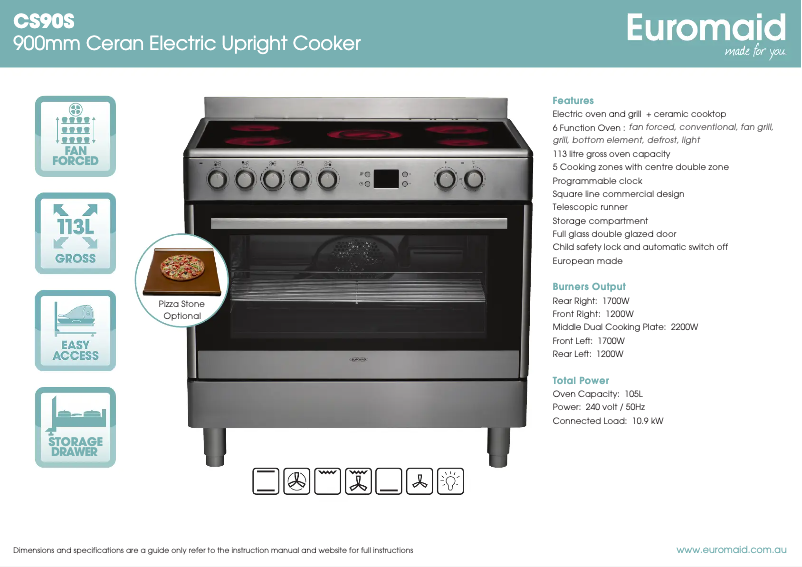 Page n°1 - Manuel utilisateur Euromaid CS90S