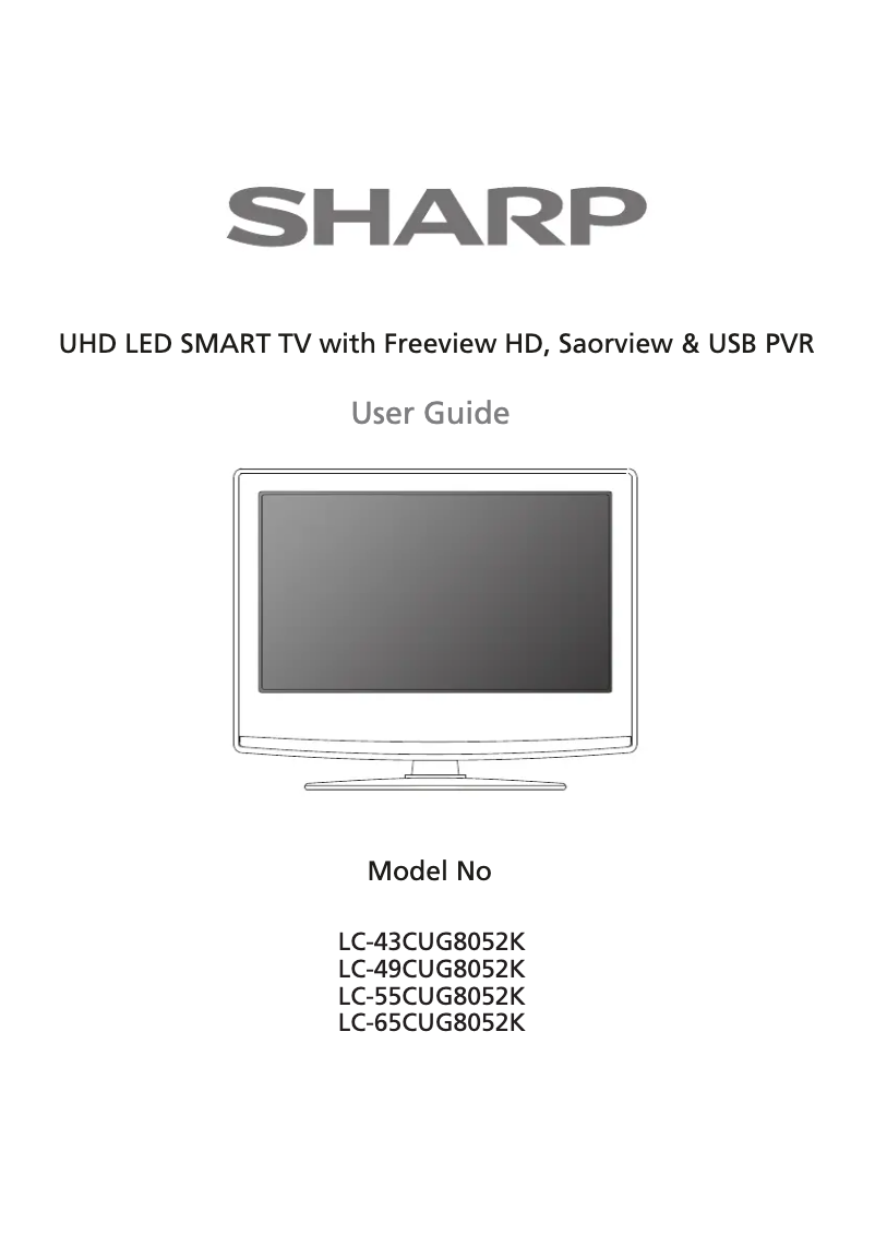 Page n°1 - Manuel utilisateur Sharp LC-55CUG8052K