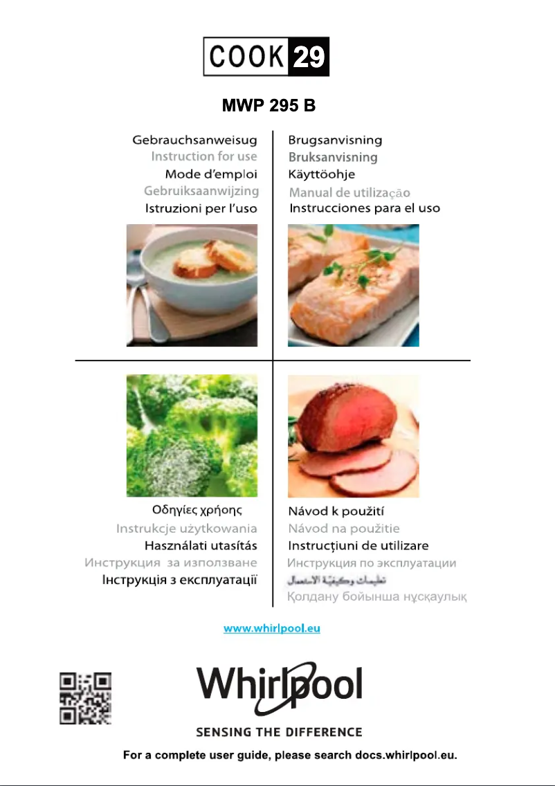 Página 1 del manual Manual de usuario Whirlpool MWP 295 B
