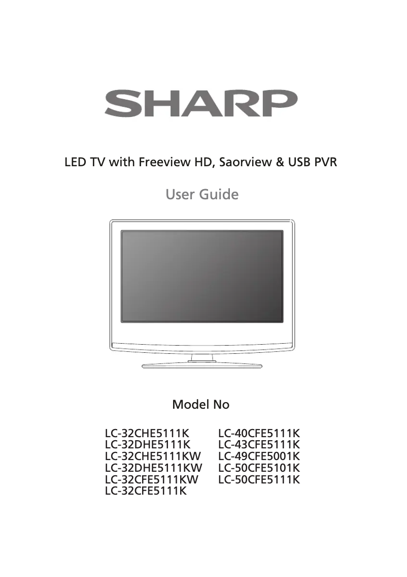 Page n°1 - Manuel utilisateur Sharp LC-49CFE5001K