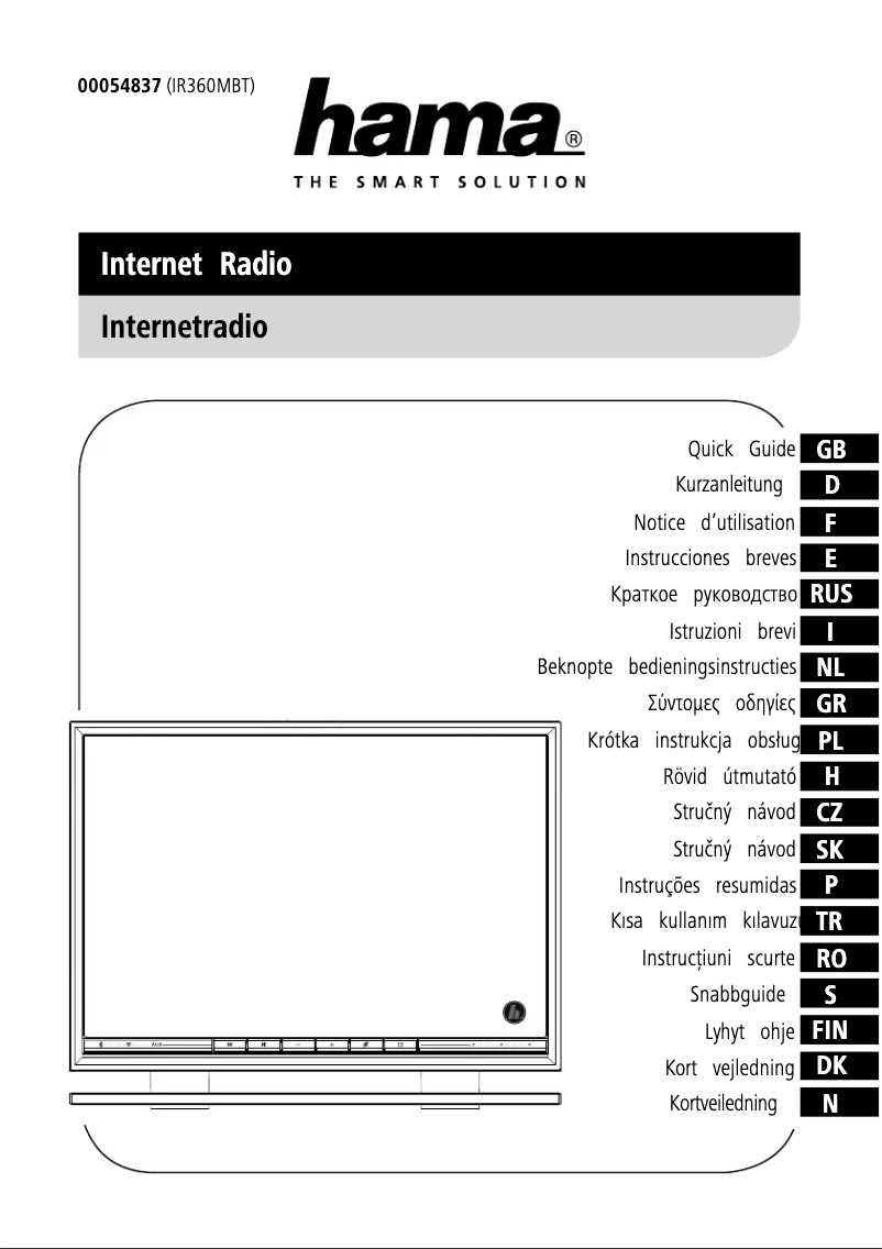 Page n°1 - Manuel utilisateur Hama IR360MBT