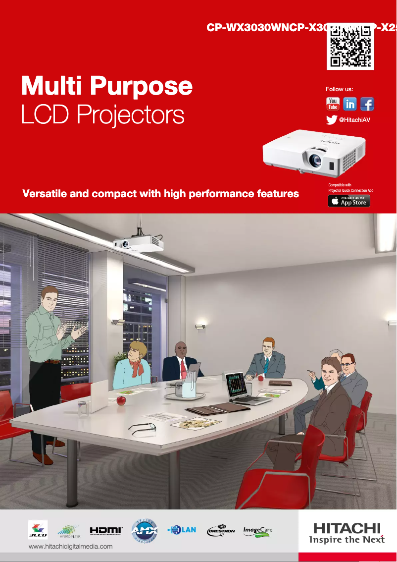 Image de la première page du manuel de l'appareil CP-WX3030WN