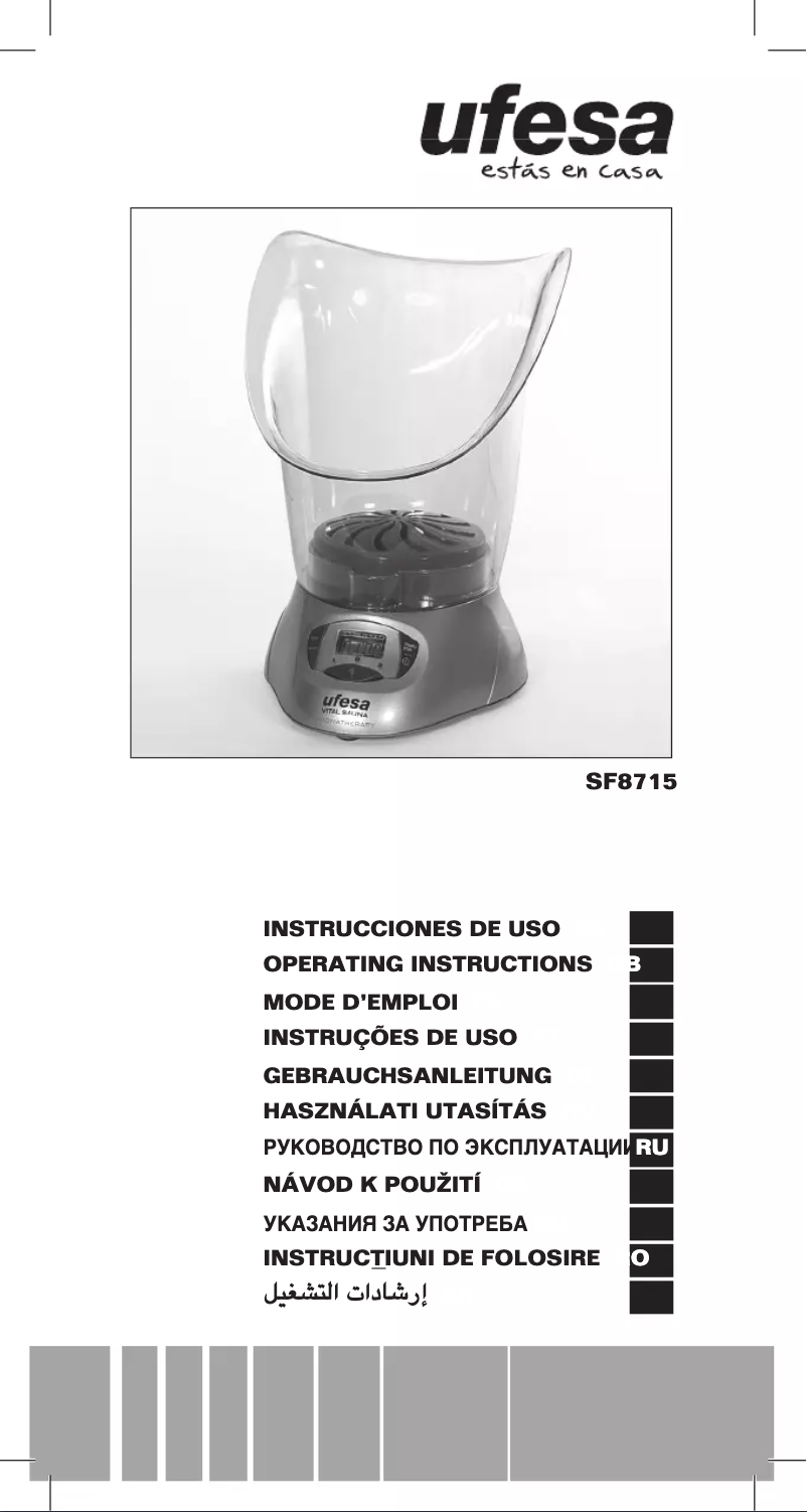 Page 1 de la notice Manuel utilisateur Ufesa SF8715