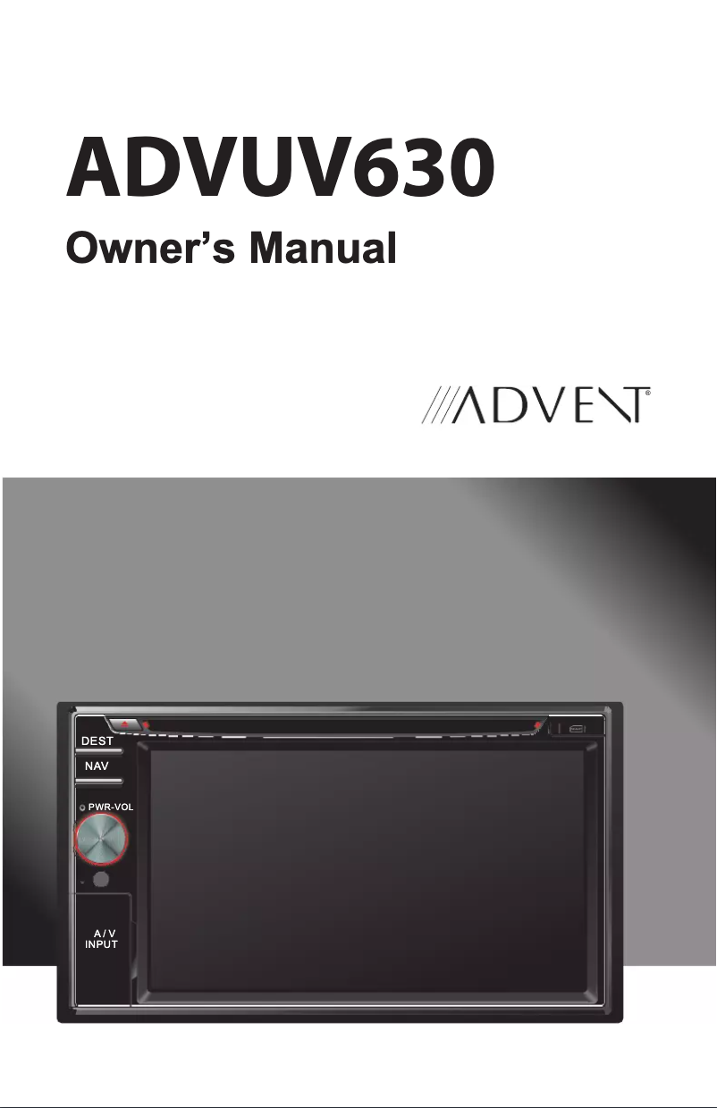Page n°1 - Manuel utilisateur Advent ADVUV630
