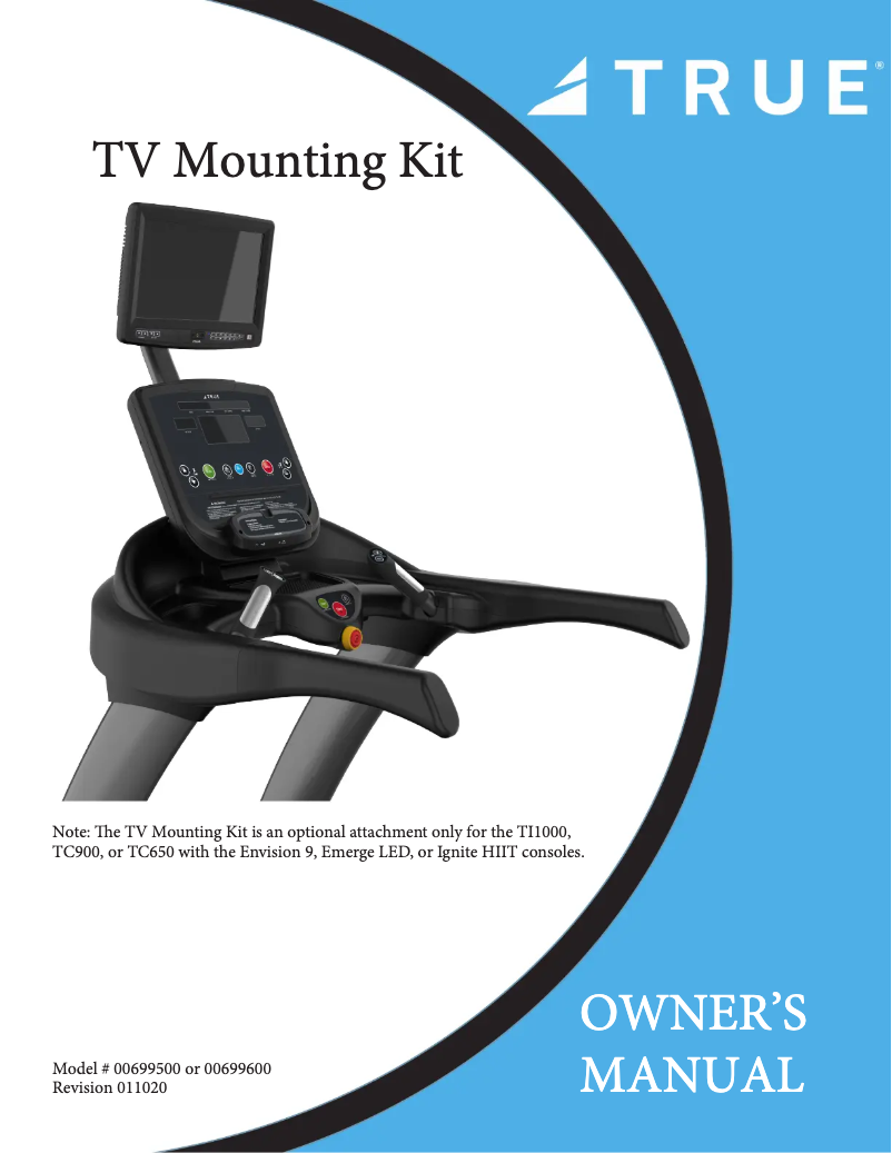 Page 1 de la notice Manuel utilisateur True TV Mounting Kit