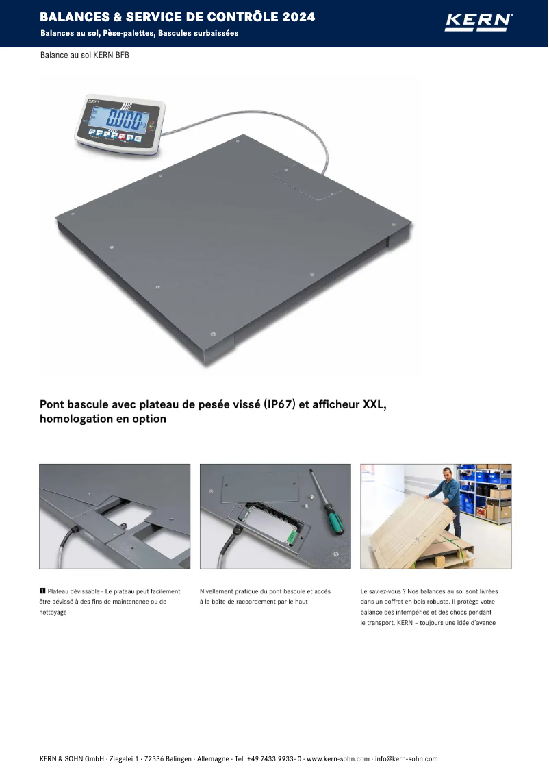 Page 1 de la notice Brochure Kern BFB 1T-4AM