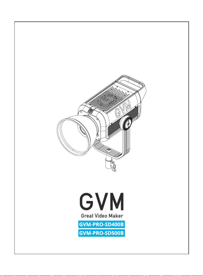 Page n°1 - Manuel utilisateur GVM PRO-SD500B