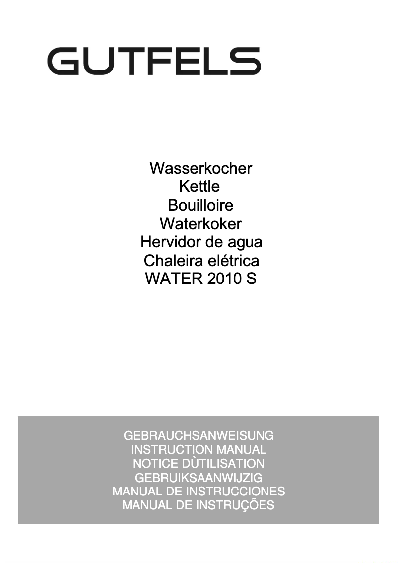 Image de la première page du manuel de l'appareil WATER 2010 S