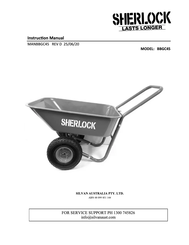 Page 1 de la notice Manuel utilisateur Sherlock BBGC45