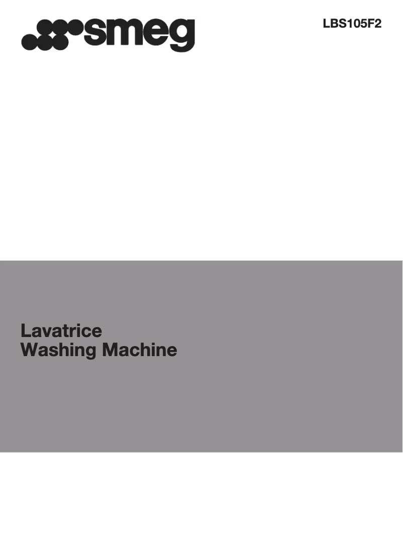 Page n°1 - Manuel utilisateur Smeg LBS105F2